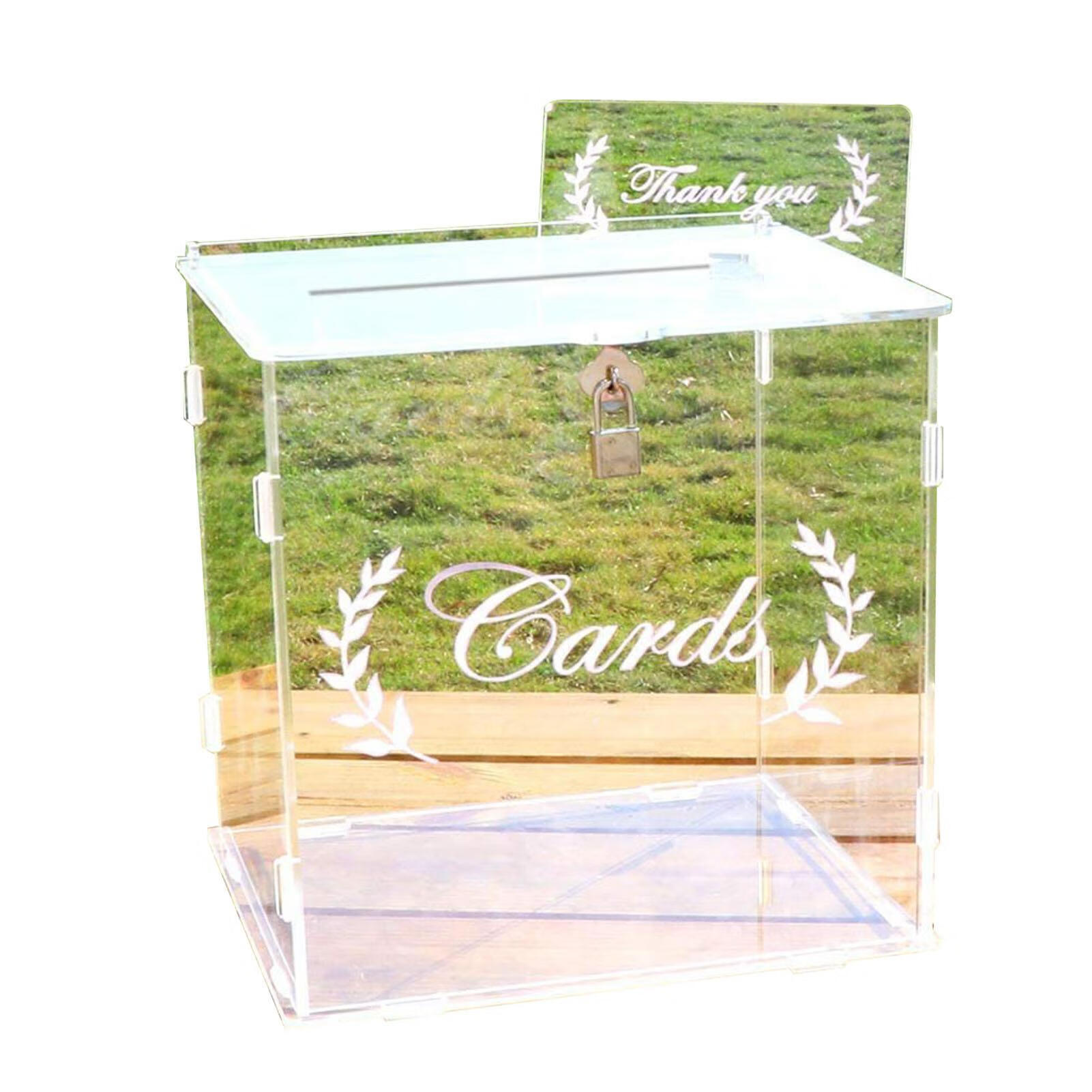 Acrylic Wedding Card BoxClear Card Boxes with LockGift Card Box Money