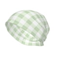 thumbnail image 2 of KLL Green Checkboard Winter Fall Beanie Knit Hats for Men & Women - Warm & Soft Stylish Toboggan Caps for Cold Weather, 2 of 6