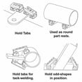 thumbnail image 3 of 4Pcs V Type Magnetic Welding Clamps Holder Suspender Fixture Adjustable V-Pads, 3 of 10