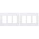thumbnail image 1 of Placa de pared Lutron Claro 3 Gang Rocker, color blanco brillante, paquete de 2, 1 of 6