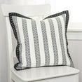thumbnail image 5 of Black Ivory Alternate Striped Throw Pillow, 5 of 8