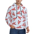 thumbnail image 2 of Cauagu Cartoon Lobsters 1 for Men's Pullover Hooded Sweatshirt Athletic Casual Hoodie Aautumn Hoodie Sweatshirt for Men Pullover Casual Hooded Sweatshirt-4X-Large, 2 of 7