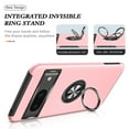 thumbnail image 4 of for Google Pixel 7 Case, 360° Rotatable Ring Holder Kickstand Dual Layer Military-Grade Drop Tested Protection Support Car Holder Mount Magnetic Absorbing Bumper Phone Case, Rosegold, 4 of 7
