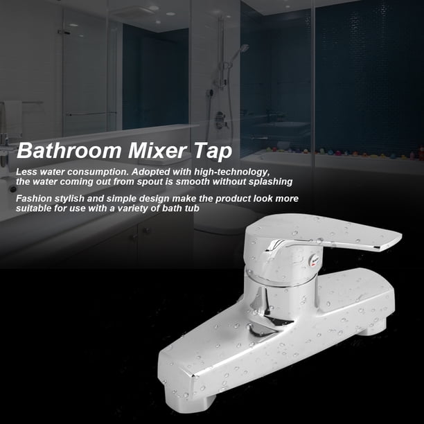 Grifo de ba?o, ba?o de aleación de zinc Ba?era Grifo monomando Ba?o montado en la pared Válvula de ducha Mezclador Herramienta de grifo Instalación gratuita Grifo de lavabo Ecomeon no