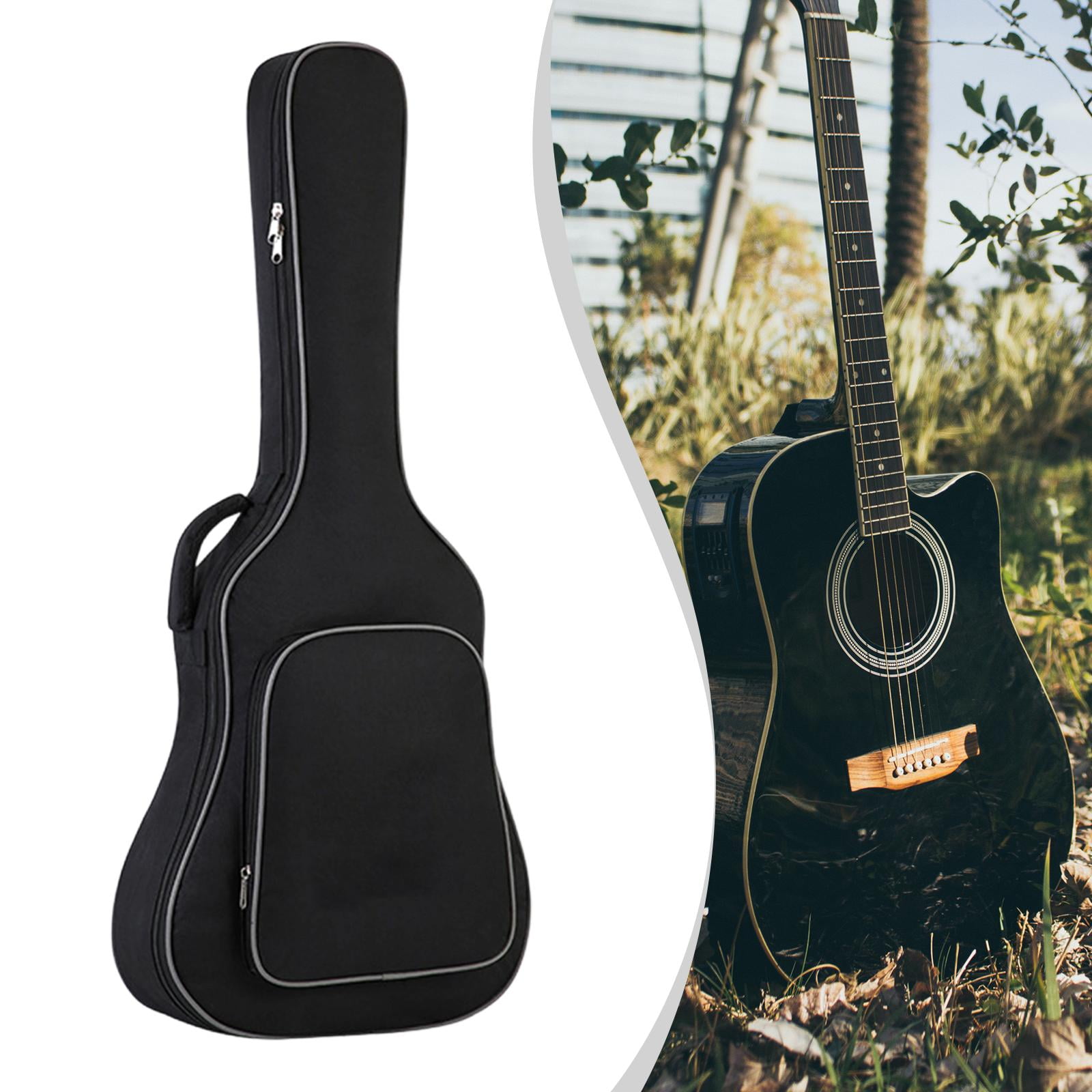Guitar Bag Gig Bag Backpack Canvas Water Resistant Lightweight Shockproof for Electric Acoustic Guitar
