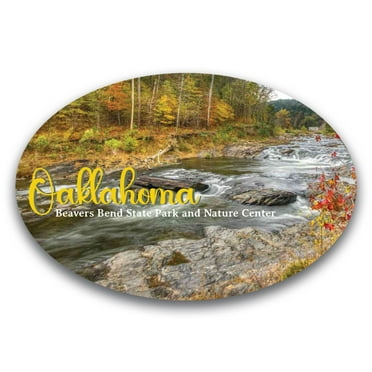 Magnet Me Up Oklahoma Beavers Bend State Park Scenic Oval Magnet Decal, 4x6 inch