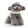 thumbnail image 1 of Traje cómodo y transpirable para mascotas perritas princesas: elegante vestido blanco con lazo XL, 1 of 8