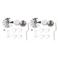 thumbnail image 4 of 2 Pcs Rotatory Pinwheel Candlestick Stainless Steel Candle Holder Candle Sticks, 4 of 8