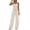 *1-Beige, variant on Women's 2 Piece Y2K Drawstring Sweatsuit Sets,Spaghetti Strap Top and Wide Leg Pants For Women,Ladies Going Out Lounge Outfits with Pockets,Beige,S-2XL