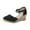 Black, variant on HBYJLZYG Summer Womens Espadrilles Sandals, Wedges Heel Closed Toe Platform Sandals Casual Solid Womens Sandals