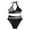 a-104Black57, variant on Womens Striped Color Block Halter Wrap Bikini Top High Waisted Brief Bottom Two Piece Swimwear Set For Beach Days Pool Parties Summer Vacations C欧洲游Swimwear