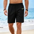 thumbnail image 2 of Besolor Mens Workout Shorts Straight Leg Elastic Wisted Drawstring Casual Lightweight Athletic Running Shorts with Pockets(3X-Large,Black), 2 of 7
