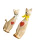 thumbnail image 2 of 2 piezas figura de cerámica de gato pareja, 2 of 3
