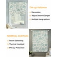 thumbnail image 3 of Turquoise Spring Floral Tie Up Curtains for Window, Thermal Insulated Balloon Shade Adjustable Rod Pocket Curtains Valance Panels for Kitchen Bathroom Cafe 42 x 54 Farmhouse Retro Summer Botanical, 3 of 6