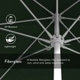 thumbnail image 3 of California Umbrella  7.5' Rd.. Aluminum Frame, Fiberglass Rib Market Umbrella, Push Open, White Finish, Pacifica Fabric Hunter Green, 3 of 5