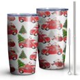 thumbnail image 2 of 20oz Tumblers Red Christmas Car Pattern Stainless Steel Vacuum Insulated Double Wall Travel Tumbler Cups Mug with Lid and Straw,Cleaning Brush for Cold & Hot Drinks, 2 of 7