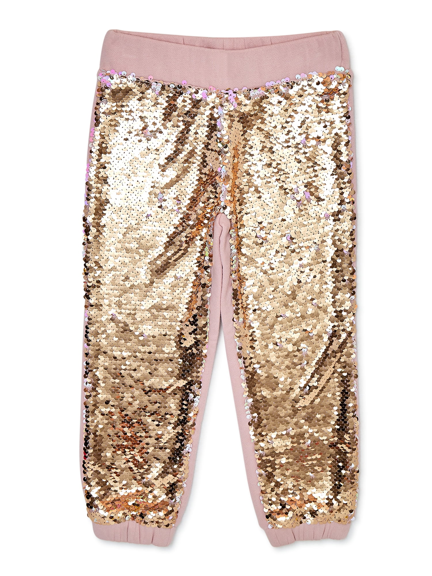 365 Kids from Garanimals Girls Sequin Jogger Pants, Sizes 4-10