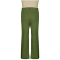 thumbnail image 3 of CHEEREAM Flared Pants Men Vintage Bell Bottom Pants 60s 70s Disco Outfits Stretch Slim Fitted Hippie Party Trousers with Pockets Army Green 2XL, 3 of 7