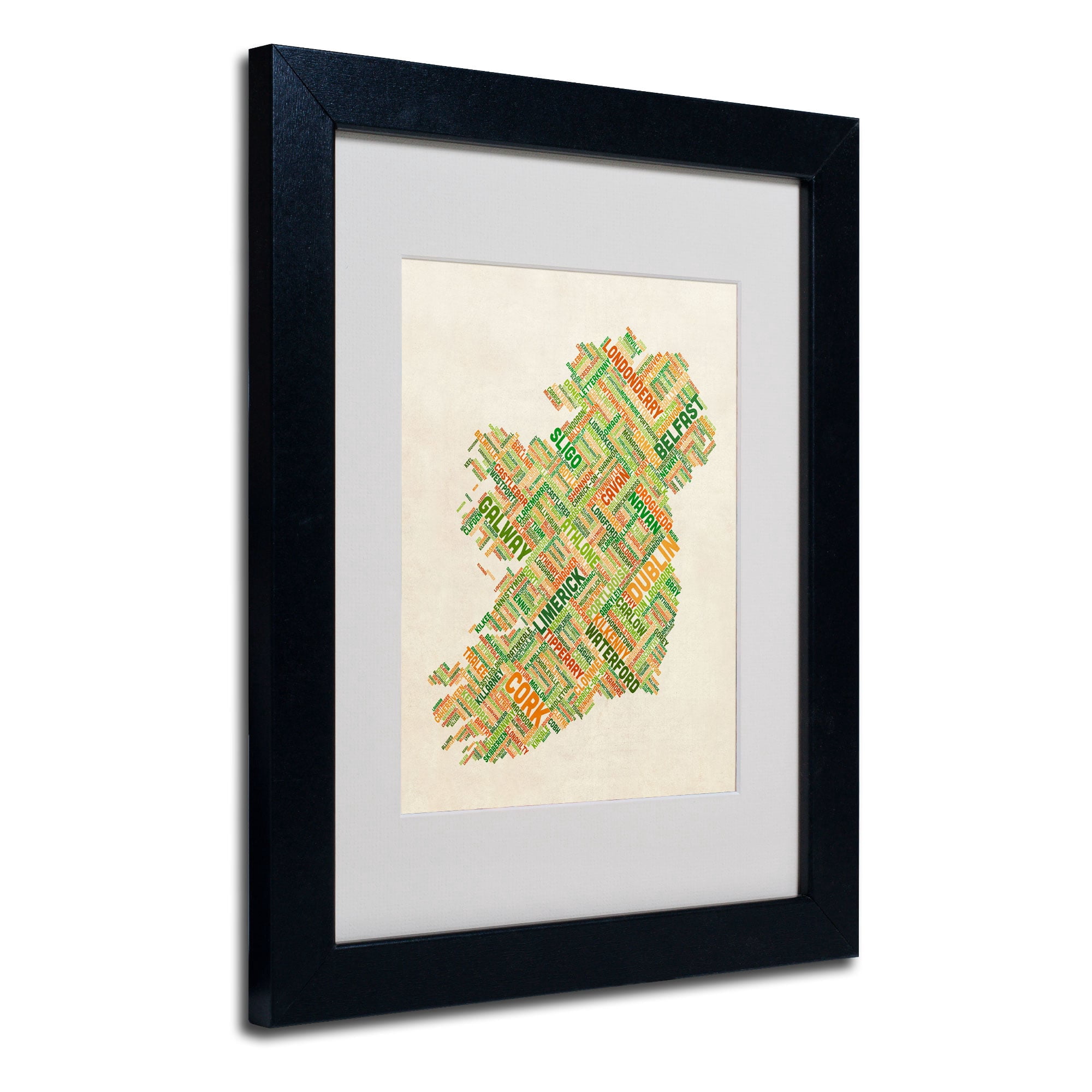 Trademark Fine Art "Ireland I" Matted Framed Art by Michael Tompsett, Wood Frame