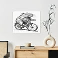 thumbnail image 6 of Susaid Capybara Riding Bicycle Pattern Canvas Wall Decor Poster Framed Artwork Decoration for Bedroom Home Office Ready to Hang,Horizontal, 6 of 6