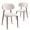 Walnut Beige, variant on Modern Dining Chairs Set of 2, Upholstered Fabric Side Chairs with Walnut Wood-Grain Finished Metal Legs, Soft Cushion for Dining Room Living Room Bedroom, Beige
