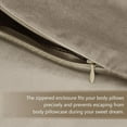 thumbnail image 3 of Camel Beige Body Pillow Cover, Super Soft Velvet Pillow Case 20 x 54 Pregnancy Body Pillow Nursery Baby Protect Bed Pillowcase Couch Pillow, 20 x 54-inch, 1 Piece, 3 of 6