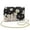 Cat Daisy Print, variant on Aztec Tribal Crossbody Bags Leather Women Craftsmanship Trendy Women Crossbody Bag with Chain Strap Versatile Minimalist Fashion for Daily Use and Travel