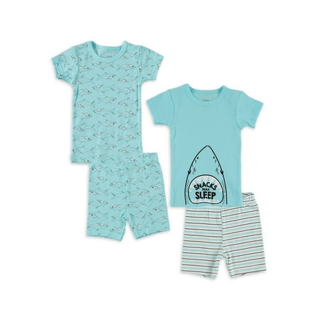 

Cutie Pie Dreamers Baby Boy & Toddler Boy 4PC Tight Fit Cotton Sleep Set