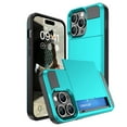 thumbnail image 1 of SOATUTO for iPhone 15 / 15 Plus / 15 Pro / 15 Pro Max 2023 Case with Card Holder Heavy Duty Protective Dual Layer Shockproof Hidden Card Slot Slim Wallet Case for Women&Men - iPhone 15 Plus,Blue, 1 of 6