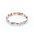 thumbnail image 4 of Pave Design - 0.5 Carat Round Shape - Twisted Eternity Wedding Band - 18K Rose Gold Plating over Silver, 4 of 4