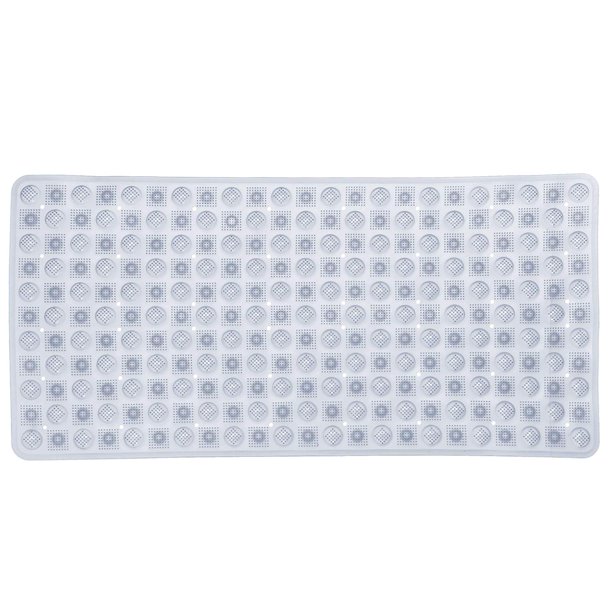 PVC 16x34 Inch Bubble Tub Mat, Slip Resistant Shower Tub Mat with