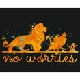 thumbnail image 2 of Girl's Lion King No Worries Splatter Paint Graphic Tee Black Medium, 2 of 4