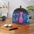 thumbnail image 4 of HELLHERO Teapot Cover with Dust Proof Keep Warm Coffee Pot Cloth Covers, Starry Night Cats, 4 of 8
