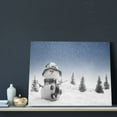 thumbnail image 3 of Picia Snowman And Christmas Tree Pattern Decorative Picture – Unique Wall Art, Modern Canvas Print for Trendy Interiors (Horizontal), 3 of 6