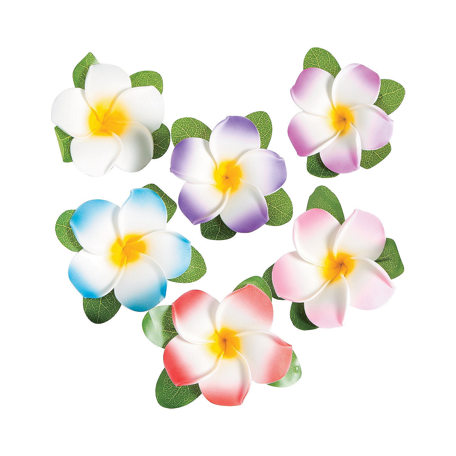 Plumeria Flower Hair Clips Apparel Accessories 12 Pieces