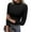 02#Black, variant on Turtleneck Tops for Women Slim Fit 3/4 Length Sleeve Shirts Fall Fashion Tight Tops Basic Tee Winter Undershirt Sky Blue XXL