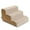 Cloud & Beige, variant on Dubb Pet Steps - Orthopedic Foam Pet Stairs with Sherpa Cover - 4 Stairs, Grey & Charcoal