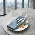 thumbnail image 4 of REGALWOVEN 12 Pack Cloth Napkins, Cotton Washable Table Dinner Napkins for Restaurant, Weddings, Events, and Parties Hazy blue 18x18inch, 4 of 6