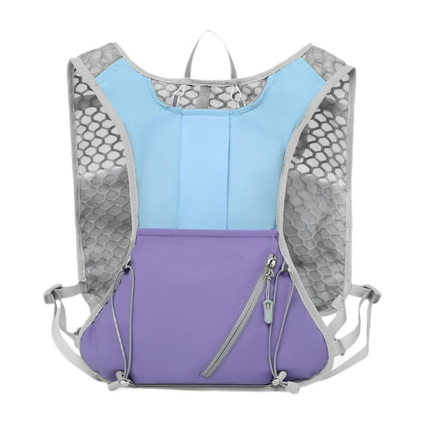Mochila de hidratación tipo chaleco, mochila deportiva, mochila de día, cómoda y reflectante Azul púrpura