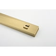 thumbnail image 6 of 12 Inch Linear Shower Drain - Removable Square Patterned Grate 304 Stainless Steel with Hair Strainer & Leveling Feet Brushed Gold, 6 of 8