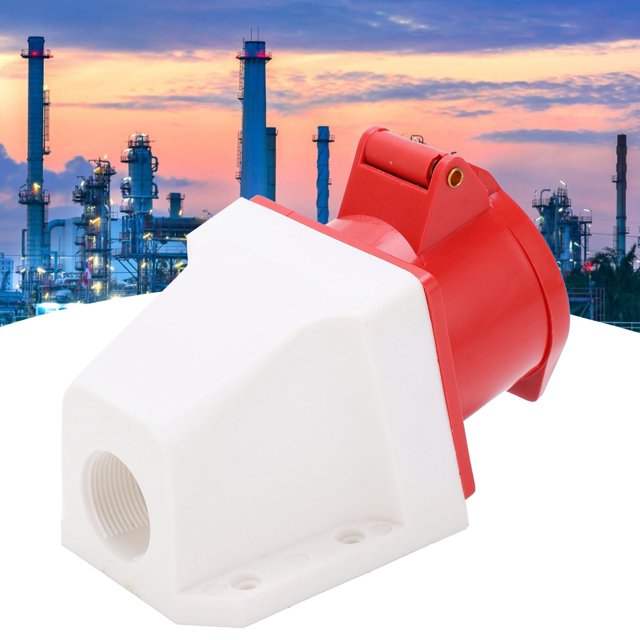 Filfeel Usb Connector Cable Connector Industrial Plug 220‑380V/240‑415V 5Pin 16A Dustproof Explosion‑Proof Waterproof Wall Mount