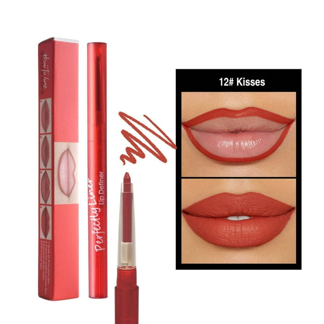 Grande Économie,HWRETIE Liquidation de Rouges à Lèvres,Nouveau Rouge à Lèvres 12 Couleurs Crayon Contour des Lèvres,Lustre à Lèvres Longue Tenue,Rouge à Lèvres Mat,et Crayons Contour des Lèvres,Maquillage Filles Femmes Anniversaire