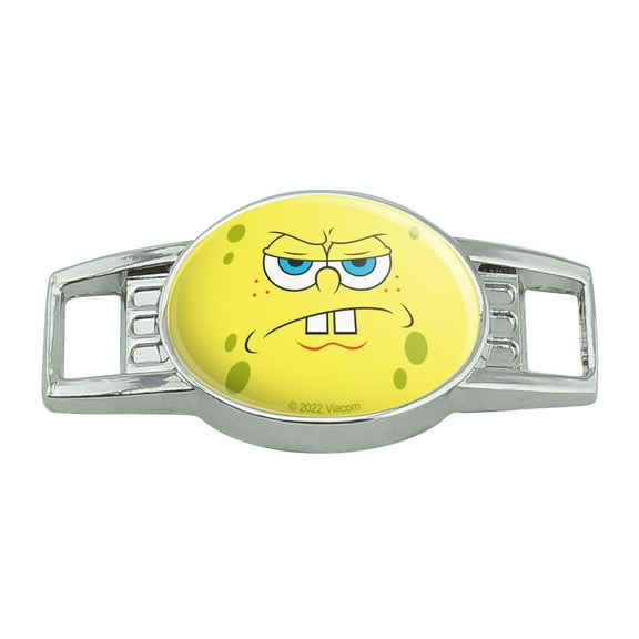 SpongeBob Angry Face Shoe Shoelace Shoe Lace Tag Runner Gym Charm Decoration