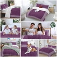 thumbnail image 5 of 3 Piece Dark Purple Retro Greek Key Duvet Cover Set Queen Size,Microfiber Comforter/Quilt Cover with Corner Ties and 2 Pillowcases,Geometric Greece Ancient Farmhouse Soft Bedding with Zipper Closure, 5 of 8
