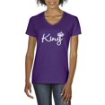 thumbnail image 1 of Artix - Women's T-Shirt V-Neck Short Sleeve, up to Women Size 3XL - King Crown, 1 of 5