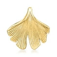 thumbnail image 2 of Ross-Simons 14kt Yellow Gold Satin and Polished Ginkgo Leaf Pendant, Women's, Adult, 2 of 7