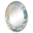thumbnail image 2 of Designart "Liquid Wave Art of Ocean Charm II" Ocean Spiral Round Wall Mirror - Coastal Oval Printed Decorative Mirror - Multiple Color Options, 2 of 5