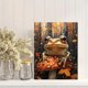 thumbnail image 2 of Qisvanset 12x16 Inch Frog Mushroom Canvas Wall Art, Autumn Forest Fairy Tale Wildlife Art Nature Style Home Decor, 2 of 8