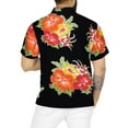 thumbnail image 2 of HAPPY BAY Men's Funky Beach Party Tropical Floral Shirts Short Sleeve Button Down Hawaiian Shirt for Men L Apricot, Retro Hibiscus, 2 of 6