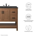 thumbnail image 3 of Modway Ashlyn 36” Wood Bathroom Vanity in Walnut Black, 3 of 12